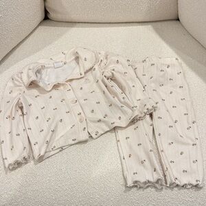 Baby GAP Cream Floral Matching Set